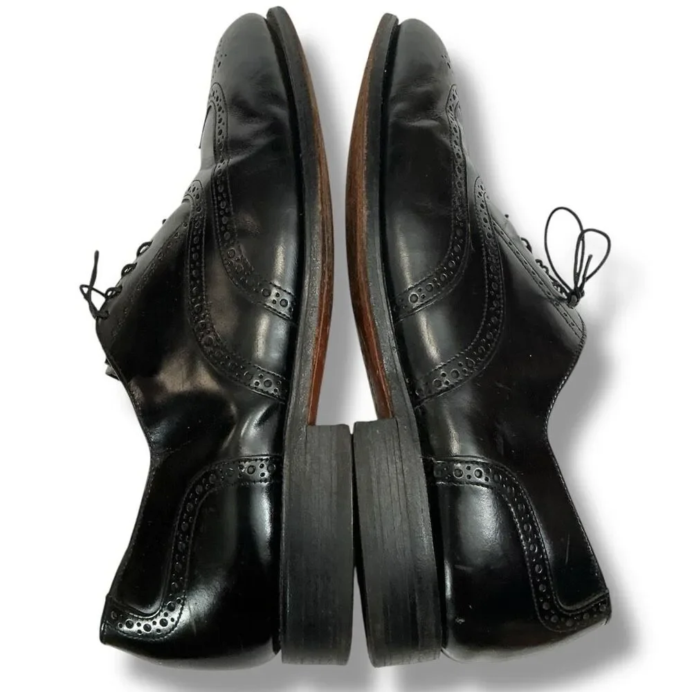 Bostonian Impression Black Wingtip Oxford Leather Dress Shoes